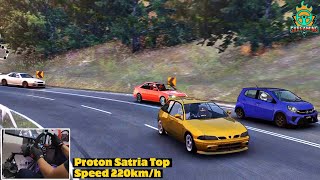 Proton Satria Top Speed 220km/h | Batang Kali | Assetto Corsa