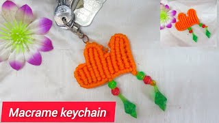 Macrame Double Heart 💗 Keyring//Diy //Macrame keychain Tutorial