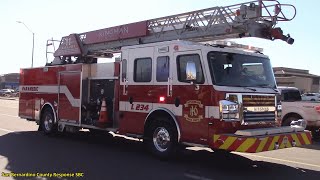 Kingman Arizona Fire Department. Ladder 234's Rosenbauer Responding With AMR