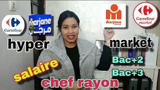 offre d'emploi  carrefour  marjane  العمل في المتاجر  الكبرى / الصالير /ترتيب السلع /الحسابات