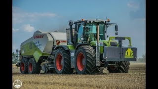 Strohballen pressen // Claas Xerion 3800 mit Quadrant 3400 // LU: Daue & Partner