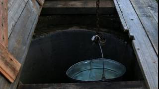 Russia well bucket water village