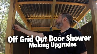 Making Upgrades to the #offgrid #outdoorshower.