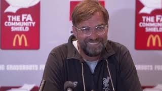 Jurgen Klopp press conference Liverpool v Manchester City Community Shield