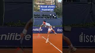 Dennis Novak shows frustration vs Jaime Faria at Valencia Challenger #atpchallengertour #atp #tennis