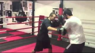 Mesut "WarMachine" Kilinc boxing pads training