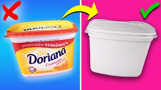 How to clean paint from margarine tubs Butter 😲Renew easily and quickly