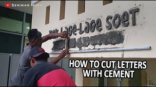 How to cut letters with cement