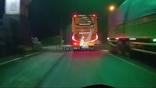 tengah malam⁉️3unit iring iringan bus berlian baru,als 094,bus fajar riau wisata.