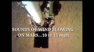 Sounds of Mars wind blowing 10 to 15 mph....never before received.