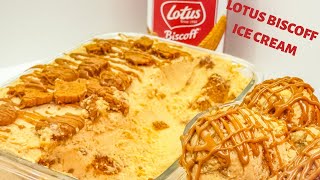 ايس كريم اللوتس 3 مكونات بألذ مذاق مع الاء | Lotus Biscoff Ice Cream Super delicious