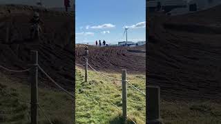 5 year old tackling haverigg, for round 1&2 of cumbria mx!