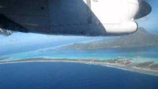 Air Tahiti Landing in Bora Bora (ATR72)