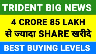 Trident Share News | Buy or Not | Trident Stock Analysis | Stock Market School | SMS