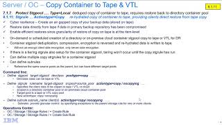 IBM Spectrum Protect OC 8.1.11 – Copy Container Storagepool to Tape – Demo