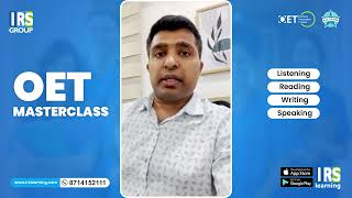 OET Master Class | IRS Group's OET Coaching Center