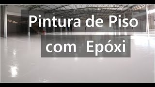 PREPARAÇÃO E PINTURA COM EPOXI DE PISO EM CONCRETO POLIDO  AIRLESS - EM TUBARÃO SC