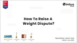 How to raise a weight dispute on the NimbusPost seller panel?