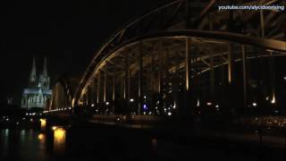 Night Trains on the Hohenzollernbrücke - all action railway video