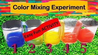 Walking Water Activity/ Primary Colors Mixing Activity #Science experiment for Kids, #Activity ideas