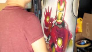 iron man 3  speed painting time lapse airbrush art