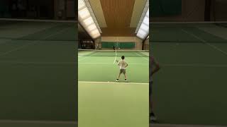 Too strong for mummy ... tennis kid Niklas 8