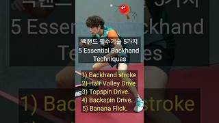 백핸드 필수 기술 5가지, 5 Essential Backhand Techniques, バックハンドの5つの必須技術, 5 Teknik Backhand yang Penting