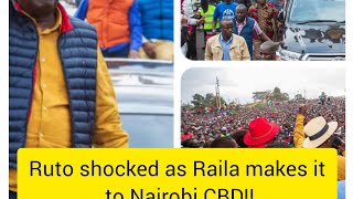 LIVE!! RUTO AND GACHAGUA SHOCKED AS RAILA ODINGA MAKES IT TO NAIROBI CBD.