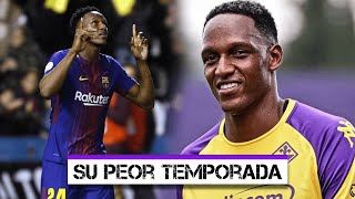 Yerry Mina cerraría su peor ciclo en Europa.