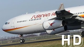 ✈RARE - Surinam Airways Airbus A340-300 takeoff at Amsterdam Schiphol!