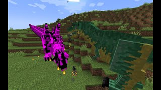 Tyrannosaurus rex vs Glavenus...? (Minecraft: Raxiores [Dinosaur] + Monster Hunter Datapack)