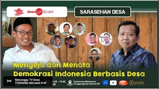 SARASEHAN DESA Mengeja dan Menata Demokrasi Indonesia Berbasis Desa