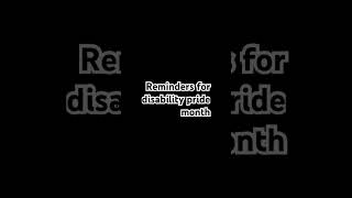 You either support all of us or non of us #disabilitypride #disability