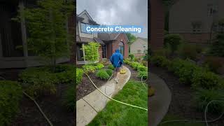 Concrete pressure washing.