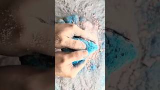 baby blue pigment series reformed gym chalk crush #gymchalkasmr #asmr #satisfying