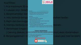 Lowongan Kerja ( Loker ) Mixue Jakarta