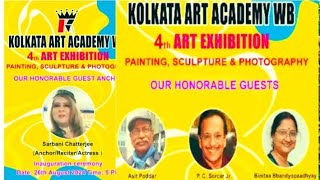 BEST FEMALE ANCHOR EMCEE IN KOLKATA SARBANI CHATTERJEE WITH KOLKATA ART ACADEMY EXHIBITION WB2024