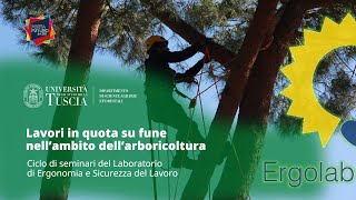 🖥️ WEBINAR | LAVORI IN QUOTA SU FUNI NELL'AMBITO DELL'ARBORICOLTURA