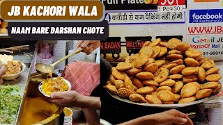 JB Kachori Wala | Naam Bare aur Darshan Chote Kachori Wala #streetfood #food #chandinichowk #shorts