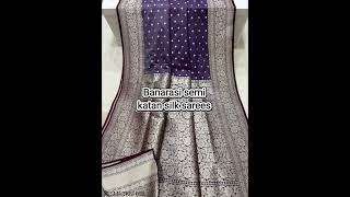 Banarasi semi katan silk sarees/To shop 9810207913#myngels #shortvideo