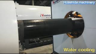 HDPE casing pipe production  process extrusion cooling haul-off cutting