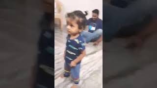 when the little one is having fun.. with dance..#cutebaby #kidsworld #cute #baby #dance #happiness