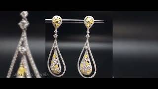 Canary Diamond Luxury Earring Party Queen's Choice...