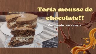 Torta mousse de chocolate,muy fácil de hacer !!