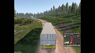 American Truck Simulator - Dirt road driving outside Astoria (OR) - 2022-07-23