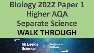 Biology Separates 1H 2022 AQA Walkthrough