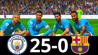 MESSI, RONALDO, MBAPPE, NEYMAR, ALL GOALS | MAN CITY 25-0 BARCELONA