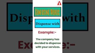 #31 "Dispense" vs. "Dispense With" || Homophones || Confusing Words || By Ashwin Sir