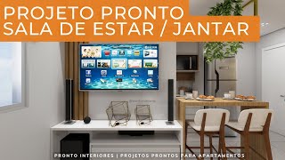 SALA DE ESTAR E JANTAR INTEGRADA | Anápolis | 102 S |