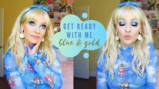 #GRWM - Blue & Gold Halo Eye  | Rachel Yarmosh